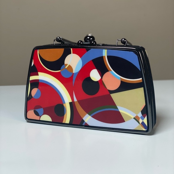Vintage Retro Mod Print Clutch - Picture 1 of 7